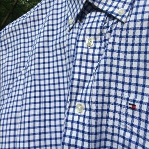 Casual Tommy’s shirt.